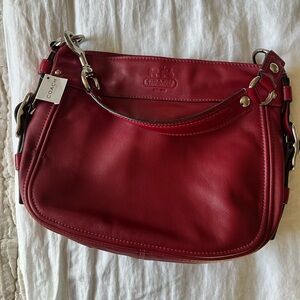 Coach Cherry Red Leather Shoulder Bag
